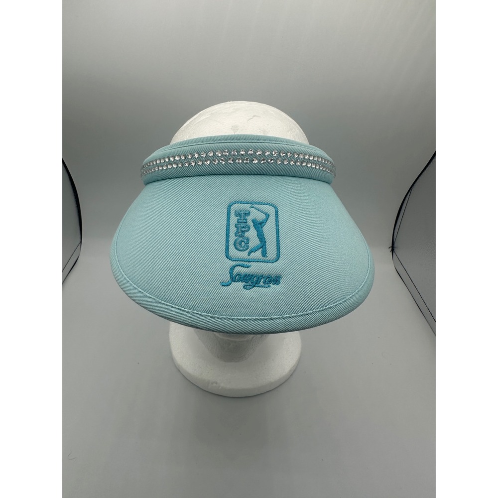 Kate Lord TPC Sawgrass Golf Visor Womens OS Light Blue Rhinestone K68CR1